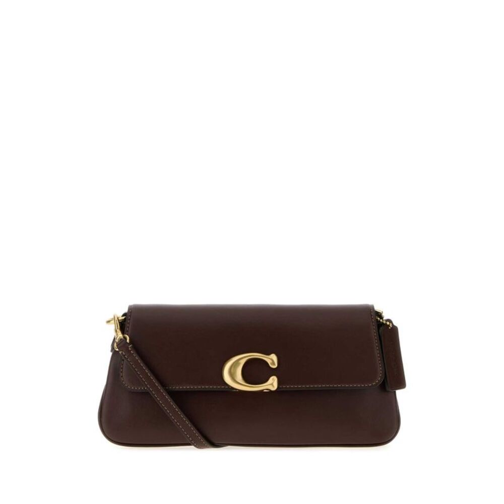 Coach New York Women Brown Leather Jet Shoulder Bag